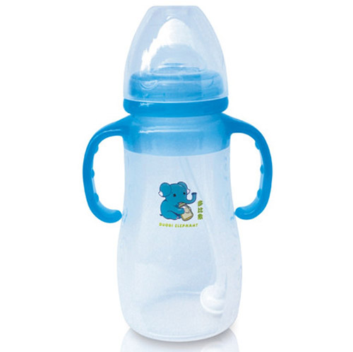 多比象帶柄嬰兒自動(dòng)奶瓶藍(lán)色