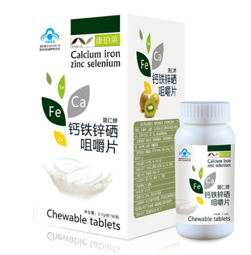 康珀萊晟仁牌鈣鐵鋅硒咀嚼片(原味)