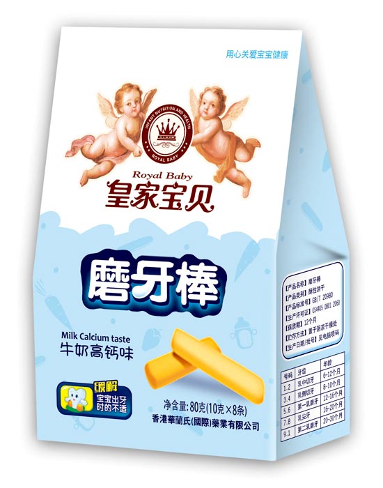 皇家寶貝80克磨牙棒-牛奶高鈣味