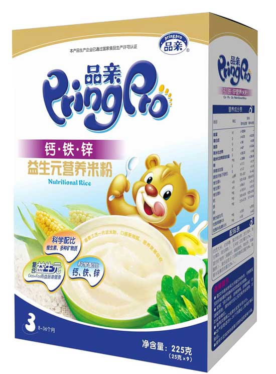 品親益生元鈣鐵鋅營養米粉