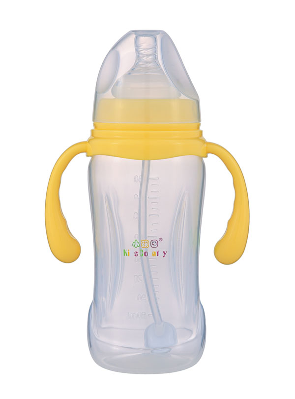 小孩國寬口自動柳葉形PP奶瓶280ML