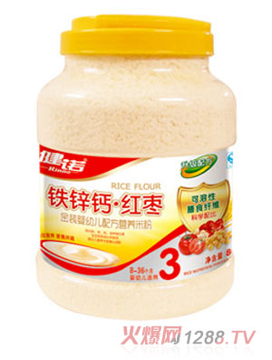 健諾鐵鋅鈣紅棗營養米粉3段