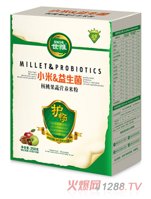 世雅小米益生菌核桃果蔬營養米粉