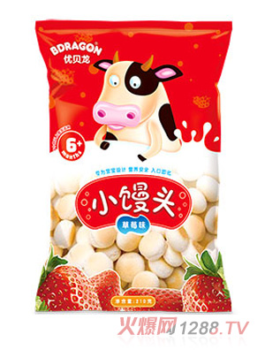優貝龍奶泡泡小饅頭(草莓味)