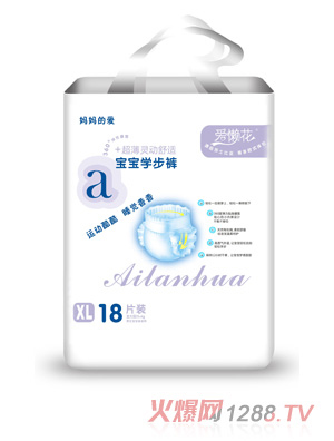 愛懶花超薄寶寶學步褲XL碼18片