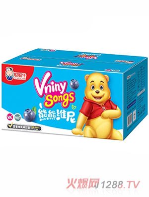聰聰牛熊熊維尼藍莓味乳味飲品箱裝