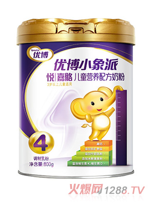 圣元優博小象派悅嘉骼兒童營養配方奶粉800g