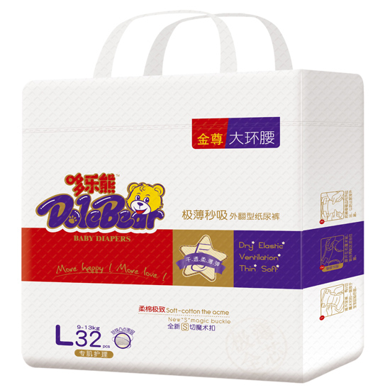 哆樂熊金尊大環腰紙尿褲L碼32片